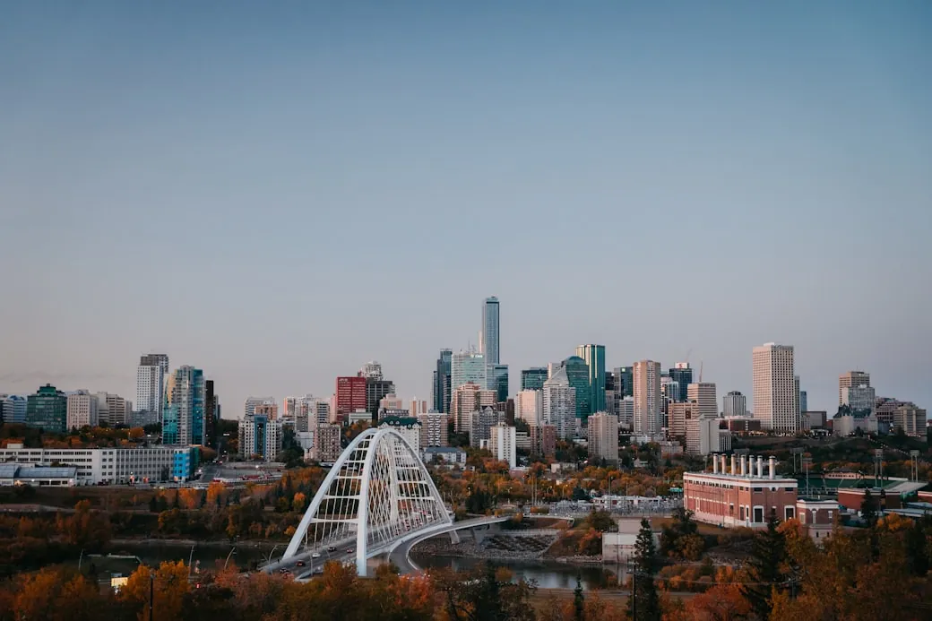 Edmonton skyline and Walterdale Bridge